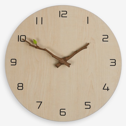 내츄럴 나뭇가지 벽시계 (Natural Leaf Clock)