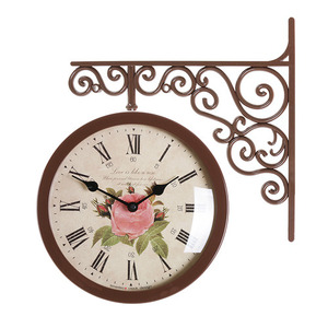 Classic Double Clock Flower1(BR)
