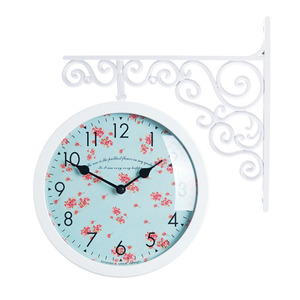 Classic Double Clock Flower3(WH)