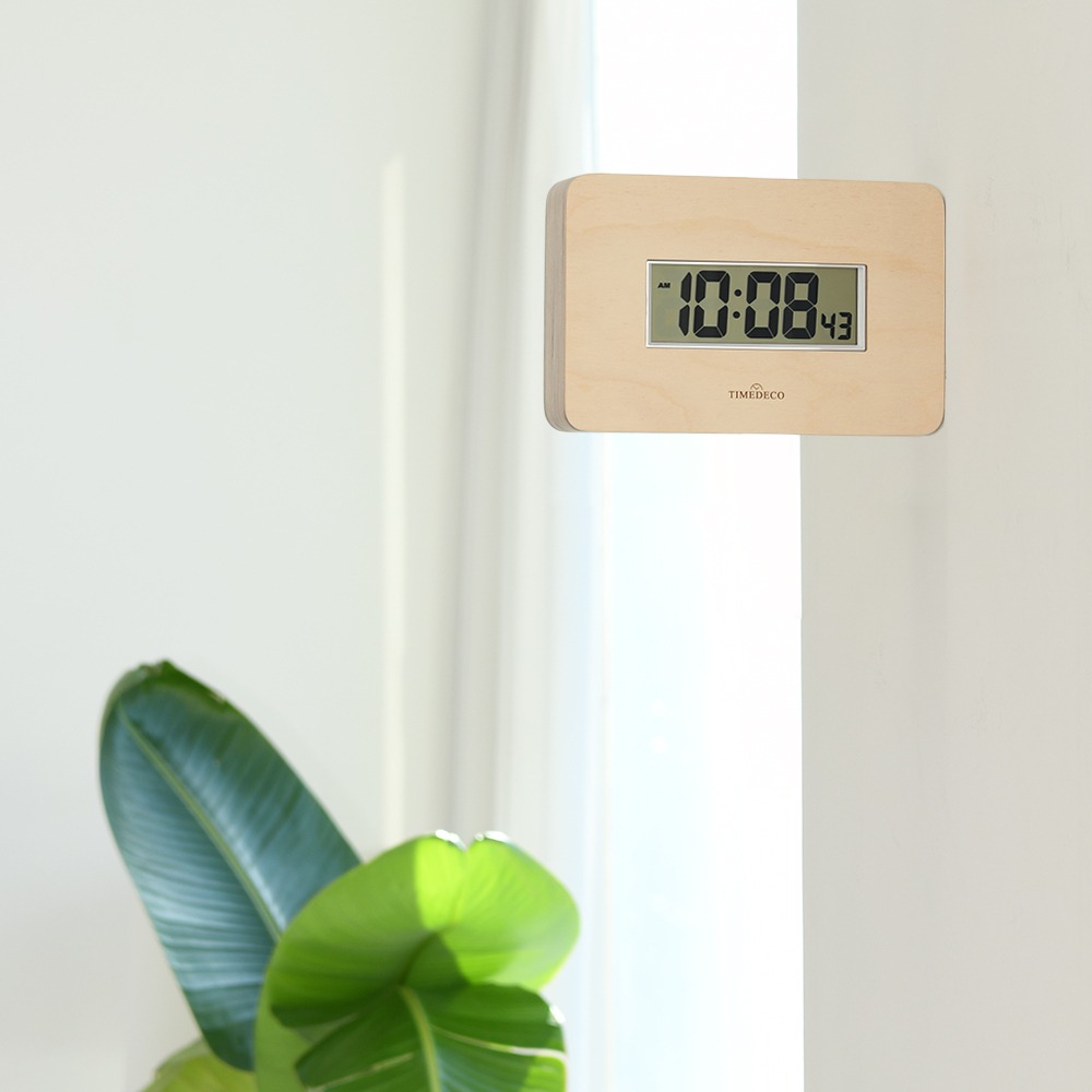 디지털 우드 양면 인테리어 벽시계 (Digital Wood Double Wall Clock)