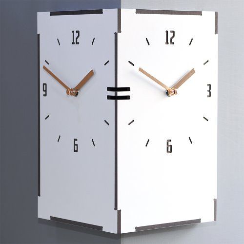 직사각 코너시계 - 화이트 (Reangle corner clock - White)