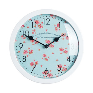 Round Clock Flower3(WH)