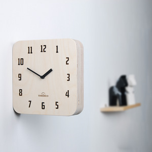 Morden Retro Wood Double Clock (Natural)
