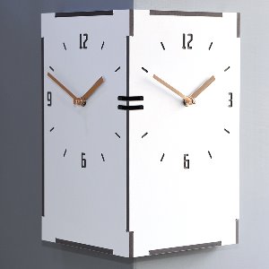 직사각 코너시계 - 화이트 (Reangle corner clock - White)